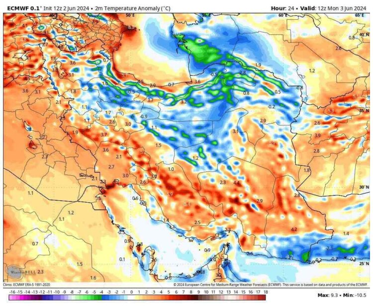 کاهش دمای هوای برخی استان‌ها از اواسط هفته آینده